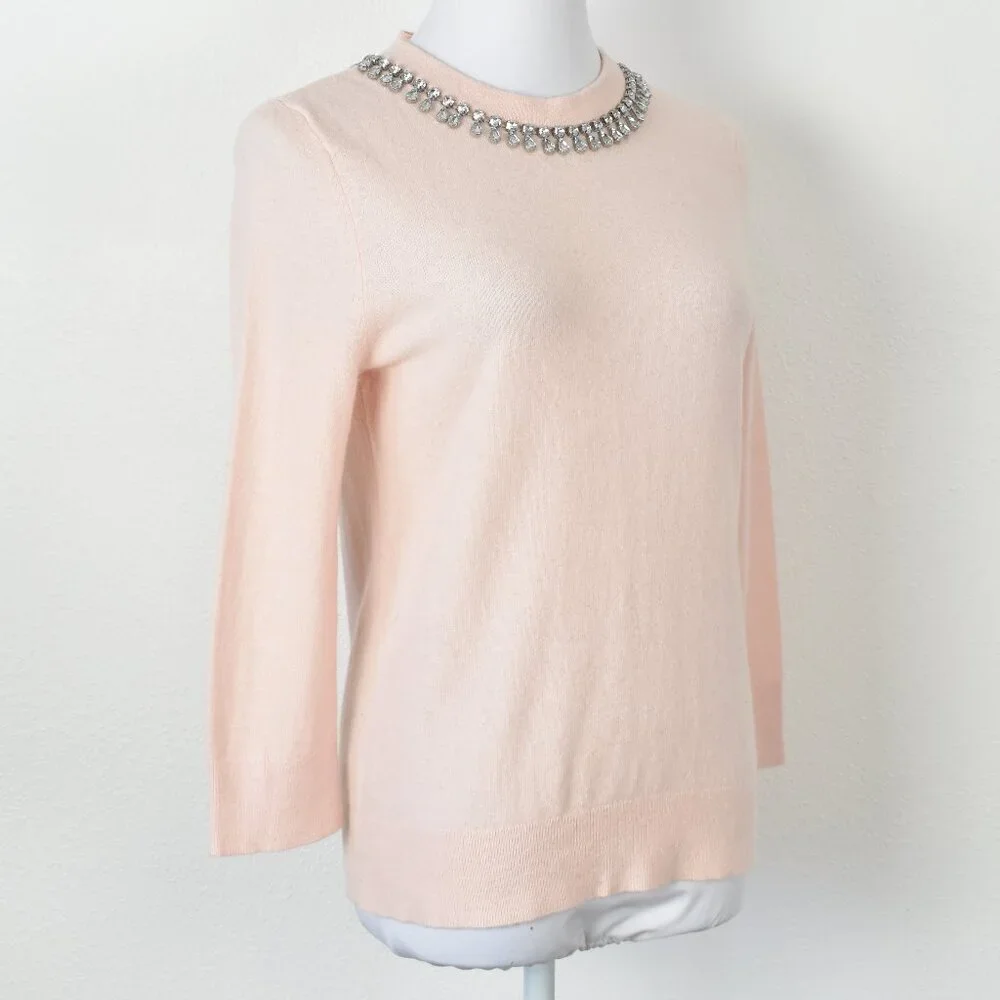 Kate Spade Embellished Necklace Sweater - M